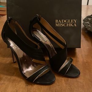 Black and Silver Badgley Mischka Heels